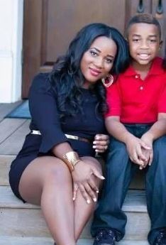 Sherron Caldwell with her son