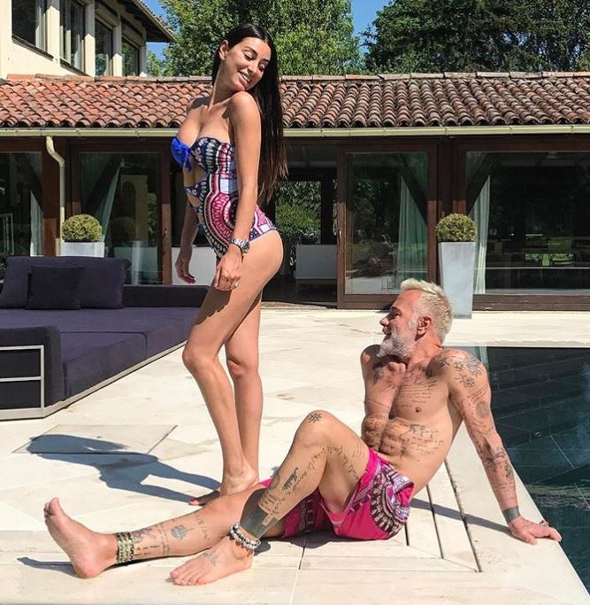 Gianluca Vacchi with his ex-wife, Giorgia Gabriele. | Source: Instagram
