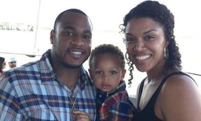 Percy Harvin and his Ex-Girlfriend Janine Williams and their son. | Source: buffalobills.com