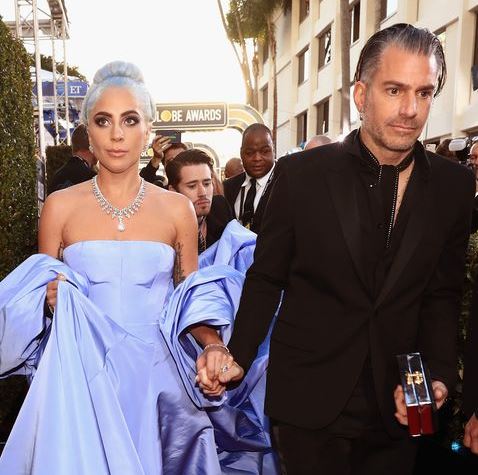 Lady Gaga with her Ex-Fiance, Christian Carina | Source: Harpersbazaar.com