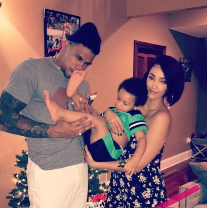 Terrelle Pryor with his ex-girlfriend, Heaven Lei Bobo & son, Pryor Jr. | Source: Instagram.com