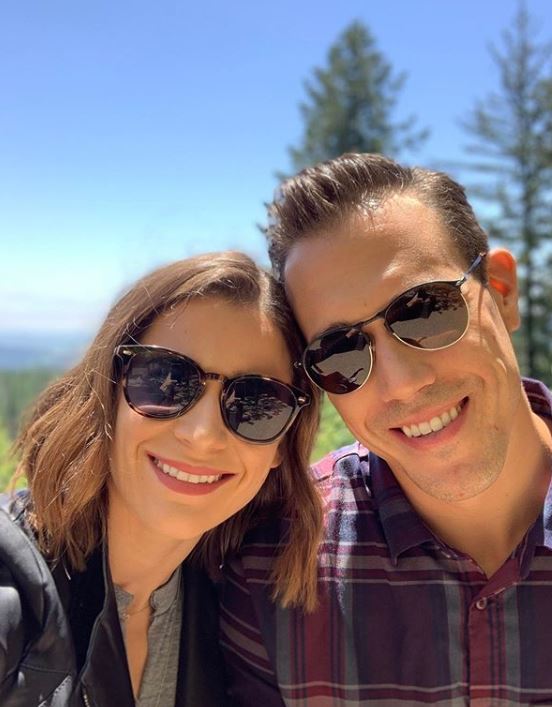 Alicia Sacramone with her husband, Brady Quinn. | Source: Instagram.com